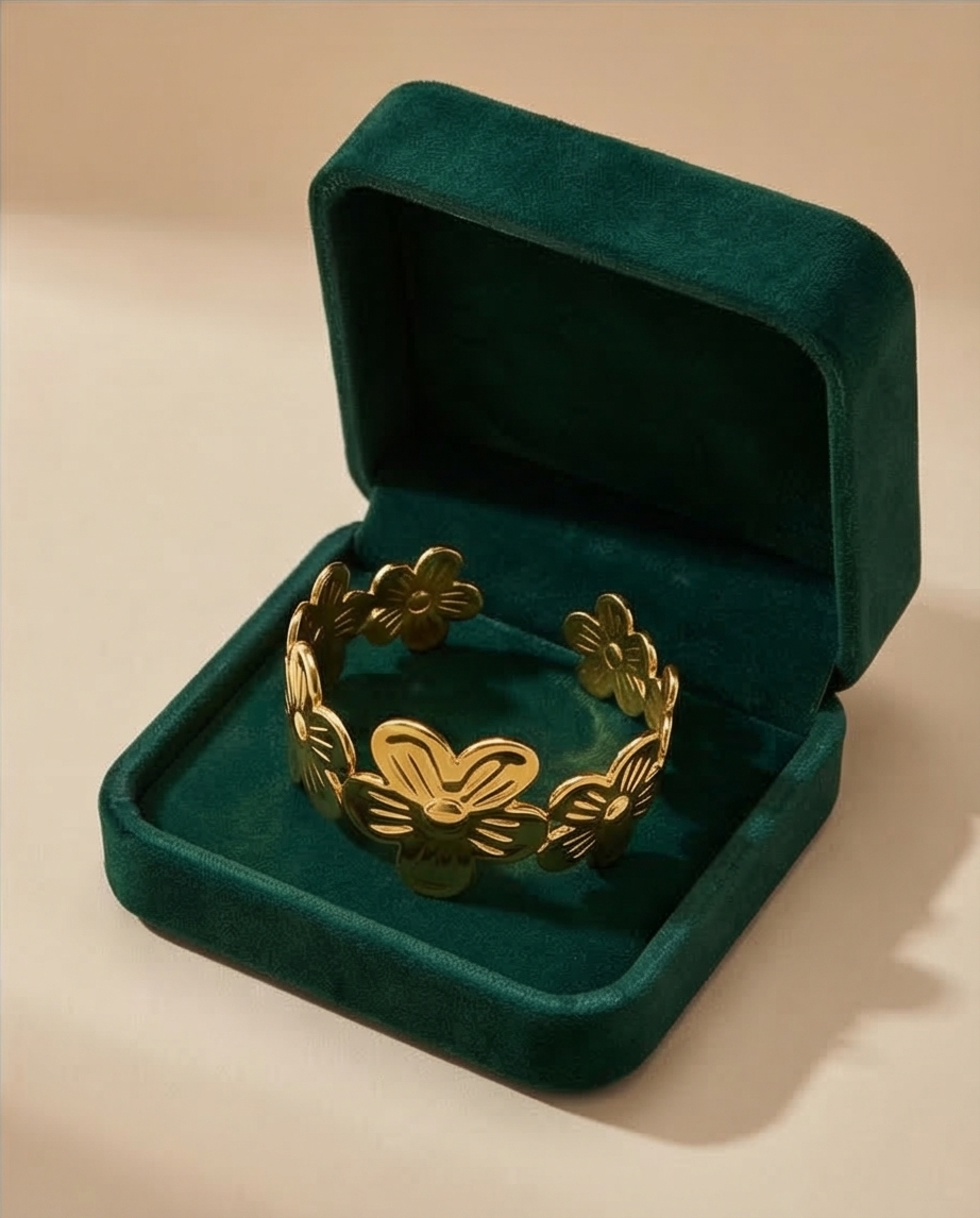 Floral Cuff Bangle
