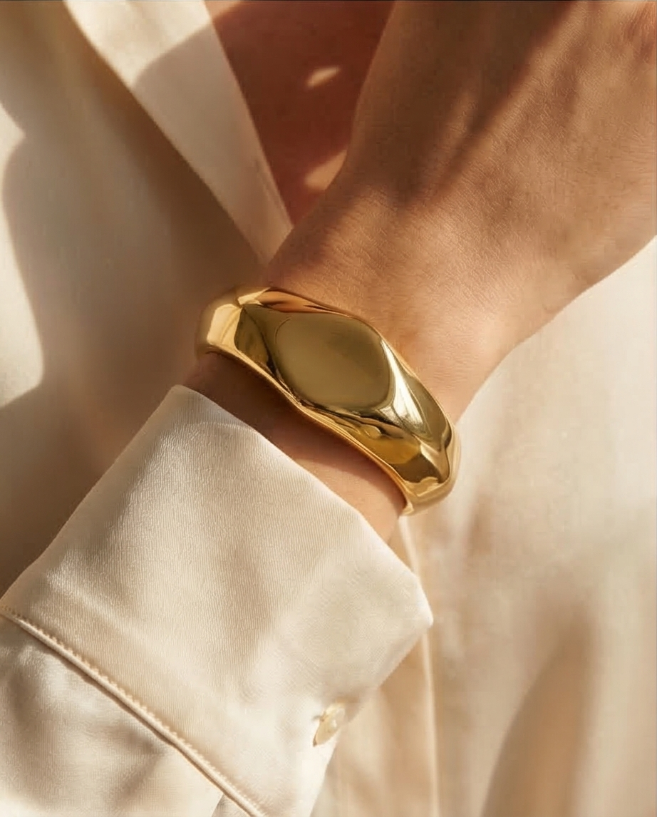Aurelia Bold Molten Gold Statement Cuff