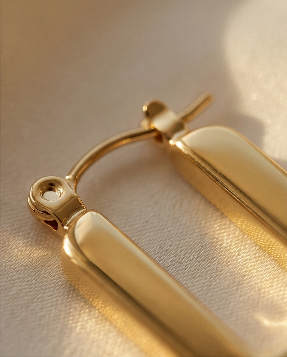 Geometric Gold Hoop Earrings